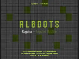 Alodots dot matrix font for sport scoreboard and digital leaderboard design