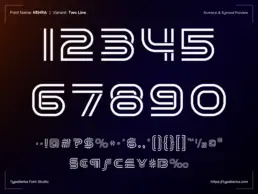 KEHRA multiform sport display font two-line variant alphabet preview featuring geometric athletic lettering for modern sports identity and esports graphics
