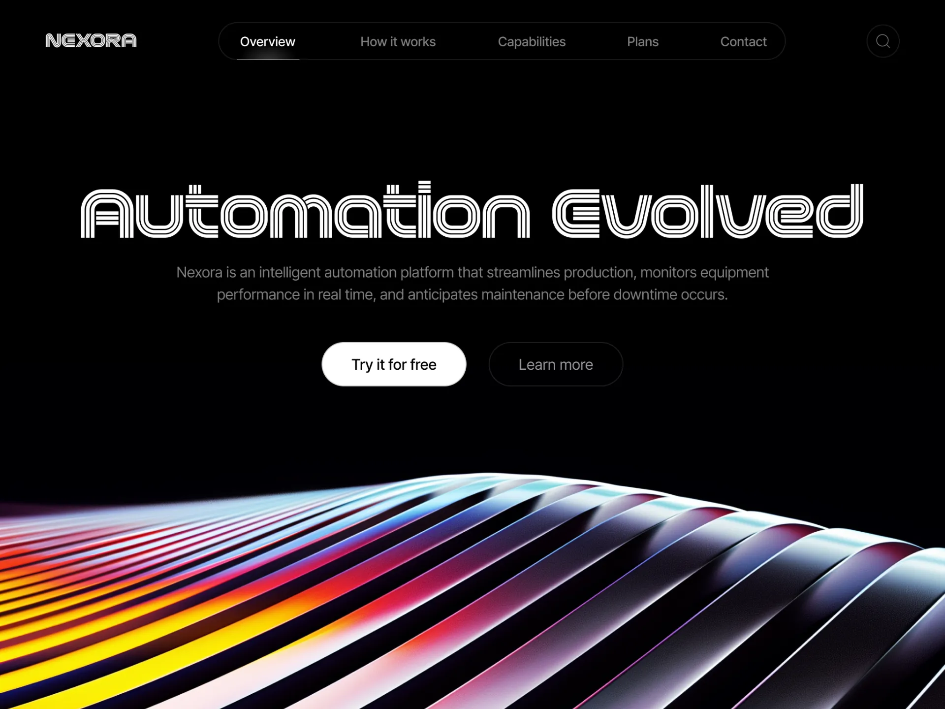 Automation Evolved headline designed with KEHRA multiform sport display font showing futuristic multiline typography for technology website hero design